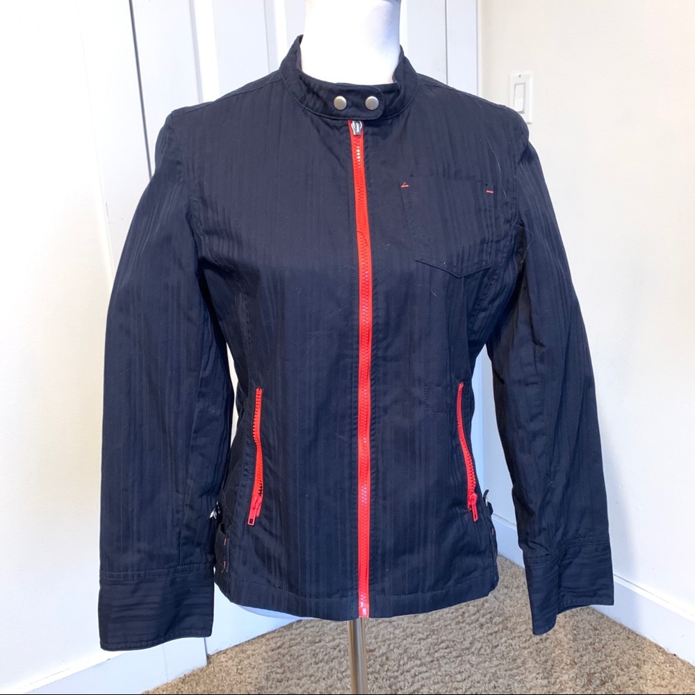 HADLEY Navy Red zip front lined jacket S